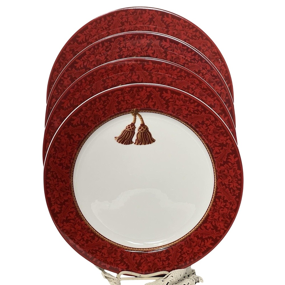 Hallmark Sakura Holiday Abundance Collector Plate Stoneware Christmas Round (4) - Picture 1 of 7